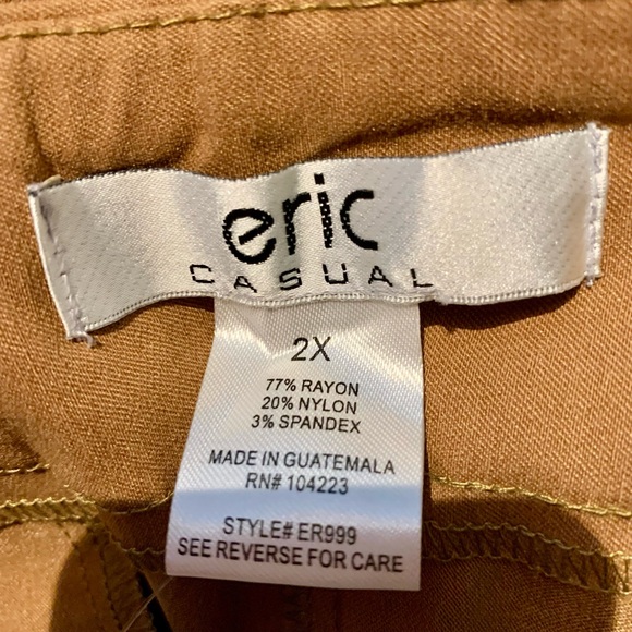 NWT Eric Casual Pull-On Pants- Chestnut- Size 2X - Picture 4 of 4